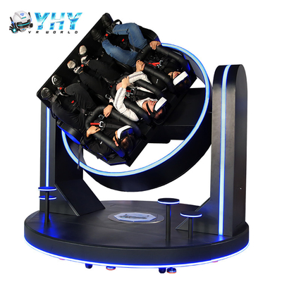3 παίκτες 1080 βαθμών 9D VR προσομοιωτής εικονικής πραγματικότητας Roller Coaster παιχνίδι μηχανή