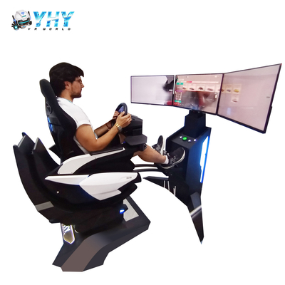9D VR εσωτερικό πάρκο διασκέδασης F1 3-οθόνη προσομοιωτή αγωνιστικών αυτοκινήτων