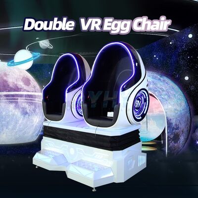 9d Egg Vr Cinema 2 θέσεις Πλατφόρμα εικονικής πραγματικότητας Εμπορικό κέντρο προσομοιωτής 360 Vr Egg Chair