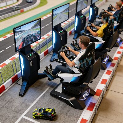YHY VR Multiplayer AR Racing Simulator με προσαρμοσμένες πίστες αγώνων για ρεαλιστικό ανταγωνισμό