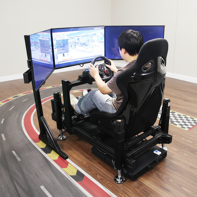 Hot Racing Simulator Cockpit 3 Screen 3dof Motion Car Gaming Chair Racing Motion Platform Car Racing Simulator Driving