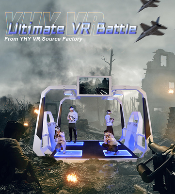 Διαλογικοί παίκτες 9D VR 4 που πυροβολούν την εμπειρία Immersive προσομοιωτών παιχνιδιών