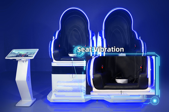 9D διπλή έδρα αυγών εικονικής πραγματικότητας καθισμάτων προσομοιωτών παιχνιδιών VR παιδιών για το λούνα παρκ