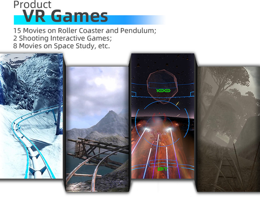 360 προσομοιωτής παιχνιδιών VR κινήσεων 220V/μηχανή 9D VR για τους διπλούς παίκτες