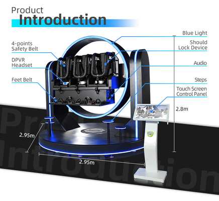 Λούνα παρκ 360 720 1080 εικονικός προσομοιωτής ρόλερ κόστερ VR 360 μηχανών περιστροφής VR NO.1