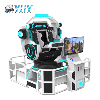 YHY MINI VR UFO 360 μοίρες περιστροφή μηχανή παιχνιδιού διπλής θέσης κινηματογράφος με περιστρεφόμενη λειτουργία