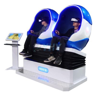 Εύκολη λειτουργία 2 θέσεις 9d Vr Cinema Egg Shape 9d Cinema Virtual Reality Chair Για θεματικό πάρκο/πάρκο διασκέδασης