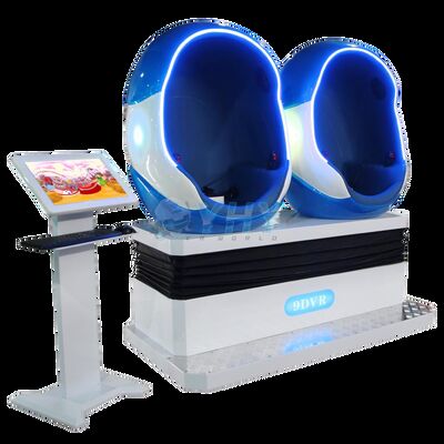 2 παίκτες Καρέκλα Ρολέρ Κόστερ Εικονική Πραγματικότητα Κινηματογράφο 9d Vr Egg 3dof Δερμάτινα Καρέκλα παιχνίδια Μηχανή προσομοιωτή