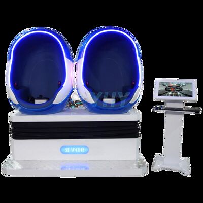 Διασκέδαση VR Παιχνιδιακό Μηχανικό 9d Vr Egg Chair Cinema Roller Coaster Virtual Reality 2 Seater Egg Chair