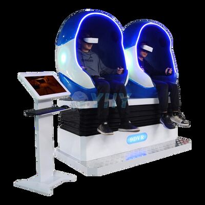 2 θέσεις VR Egg Chair Coin Operated 5D 7D κινηματογραφικός προσομοιωτής για το εμπορικό κέντρο Adventure Park