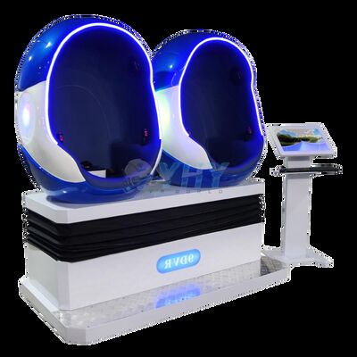 Εύκολη λειτουργία 2 θέσεις 9d Vr Cinema Egg Shape 9d Cinema Virtual Reality Chair Για θεματικό πάρκο/πάρκο διασκέδασης