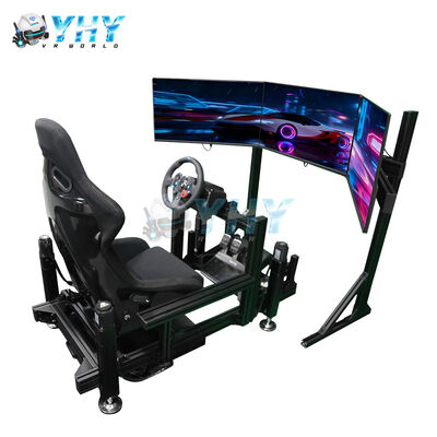 YHY 4DOF Sim Racing Cockpit με δομή από κράμα αλουμινίου και προσομοιωτή αγώνων κίνησης 3 οθόνης