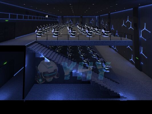 9D VR Δυναμικός Προσομοιωτής Κινηματογράφου Κίνησης Νέα Δυναμική Εμπειρία Περιστροφής 360 Πολλαπλών Ατόμων Παιχνίδι Προβολής Αξιοθέατα VR Κινηματογράφος