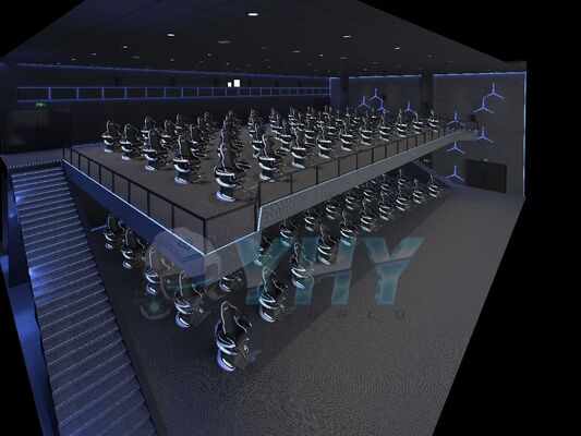 9D VR Δυναμικός Προσομοιωτής Κινηματογράφου Κίνησης Νέα Δυναμική Εμπειρία Περιστροφής 360 Πολλαπλών Ατόμων Παιχνίδι Προβολής Αξιοθέατα VR Κινηματογράφος