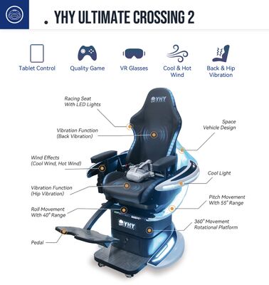 Διαδραστικός VR Ride Εικονική Πραγματικότητα Συγκροτητής περιστροφής Vr 9d Δυναμικό Κινηματογράφο Εντυπωσιακή Διασκέδαση Κινηματογραφική λειτουργία