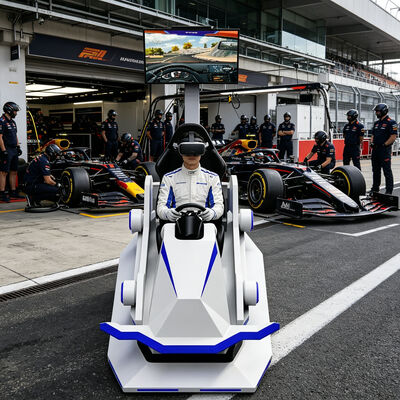 9D Metal VR Racing Simulator Indoor Car Karting Game Machine με εμπειρία οδήγησης VR για αεροδρόμια και εμπορικά κέντρα
