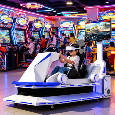 9D Metal VR Racing Simulator Indoor Car Karting Game Machine με εμπειρία οδήγησης VR για αεροδρόμια και εμπορικά κέντρα
