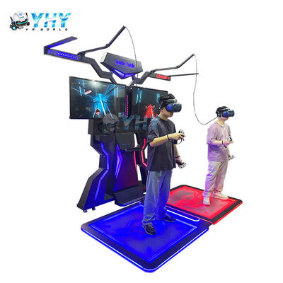 Πλατφόρμα μάχης VR 360 εικονικής πραγματικότητας για δύο παίκτες με κατασκευή από μέταλλο και υαλοπλαστική για χρήση σε εσωτερικό εμπορικό κέντρο