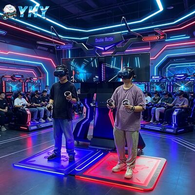 Arcade Εικονική Πραγματικότητα Χορευτικός Μουσικός Συμμοραστής VR Πλατφόρμα Περπατήματος 2 Παίκτες VR Συμμοραστής Παιχνιδιού Μάχης