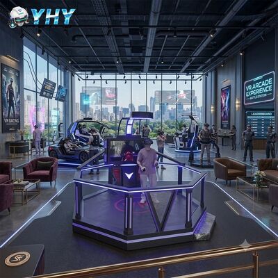 Πλατφόρμα περπατήματος VR μόδας Πάρκο διασκέδασης Εικονική Πραγματικότητα 9d κονσόλα παιχνιδιών VR CS VR προσομοιωτής κονσόλα παιχνιδιών