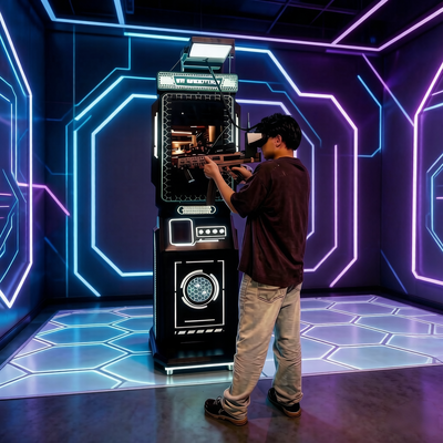 Ζεστή πώληση Εμπορικό 9D VR Πυροβολιστικό Συγκροτητή Μηχανή Διαδραστικό VR Πυροβολικό Παιχνίδι για Arcade Center