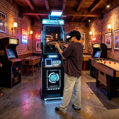 Εμπορικός ανεξάρτητος VR Shoot Arcade Support Coin-Operated Virtual Reality Gun Simulator με οθόνη LCD