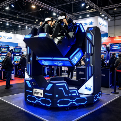 YHY Design Patent 1080 Degree Rotating 9D VR Iron Warrior Roller Coaster Arcade Game Machine