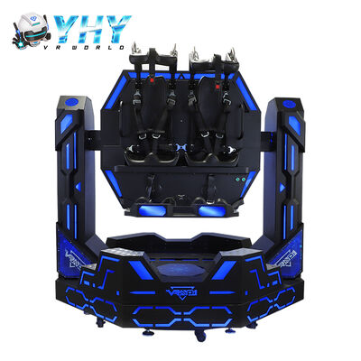 Εξοπλισμός VR Arcade με το κλειδί στο χέρι Εμπορικός Περιστρεφόμενη 1080 Μοίρες 9D VR Κινηματογραφική Καρέκλα Κίνησης Διπλού Παίκτη Προσομοιωτής Τροχαλίας