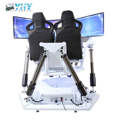 Άσπρο χρώμα 3 οθόνη 6 DOF VR Drive παιχνίδια προσομοιωτών για την εσωτερική παιδική χαρά
