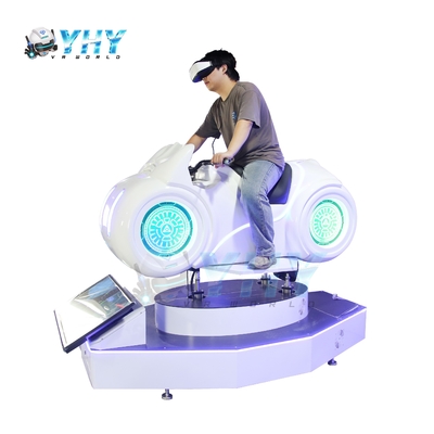 Λευκό Μηχανάκι Προσομοιωτή Arcade Game Machine 9D Vr Μοτοσυκλέτα