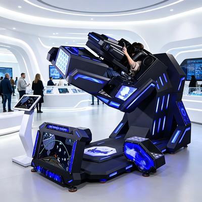 VR 360 Terminator Simulator 3-σε-1 Συνδυάζοντας Roller Coaster Racing και Motion Flight για Εμπορικά Κέντρα