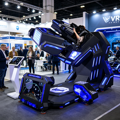 Βιομηχανικού Τύπου Μηχανή Προσομοιωτή VR 360 Terminator για Λούνα Παρκ και Κέντρα Ψυχαγωγίας (FECs) Επιχειρήσεις Κινητών Φορτηγών Θεματικών Πάρκων